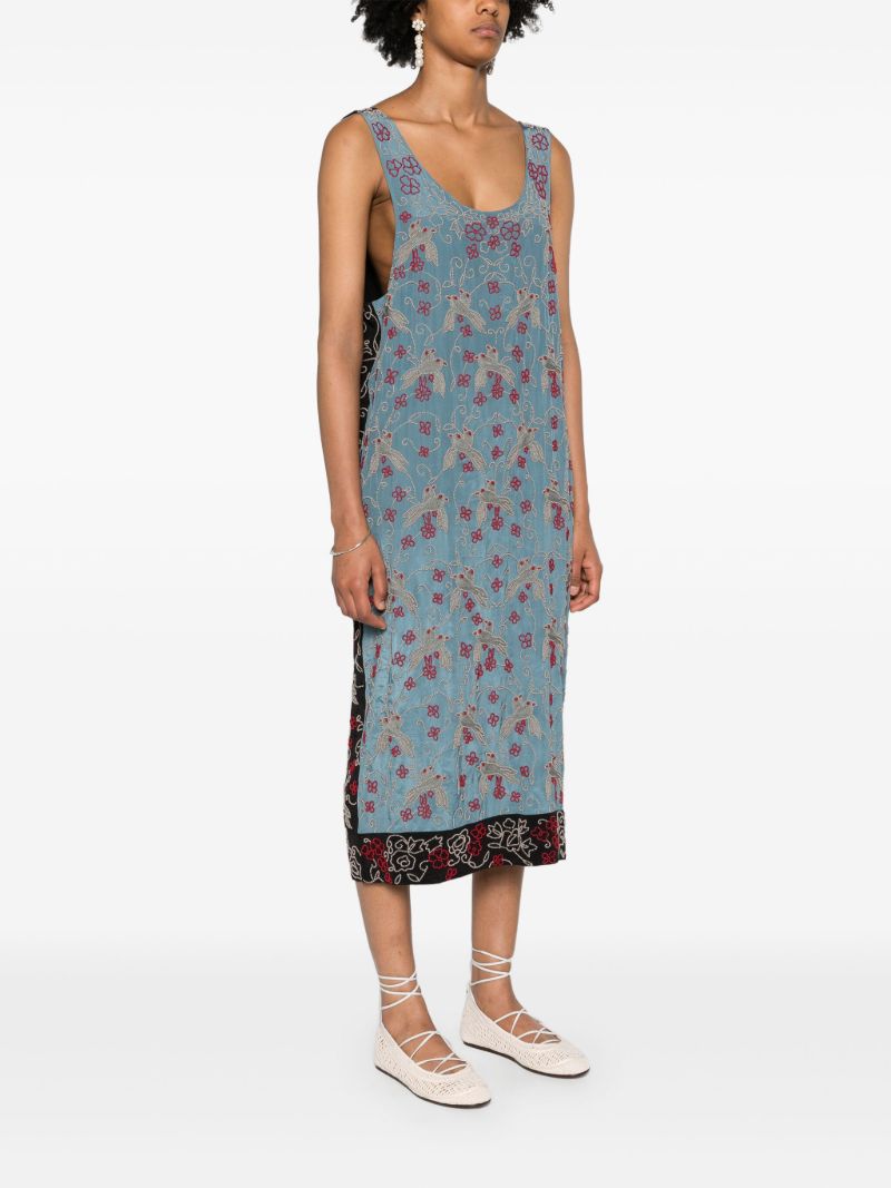 Blue Beaded Tropicbird Duo Dress