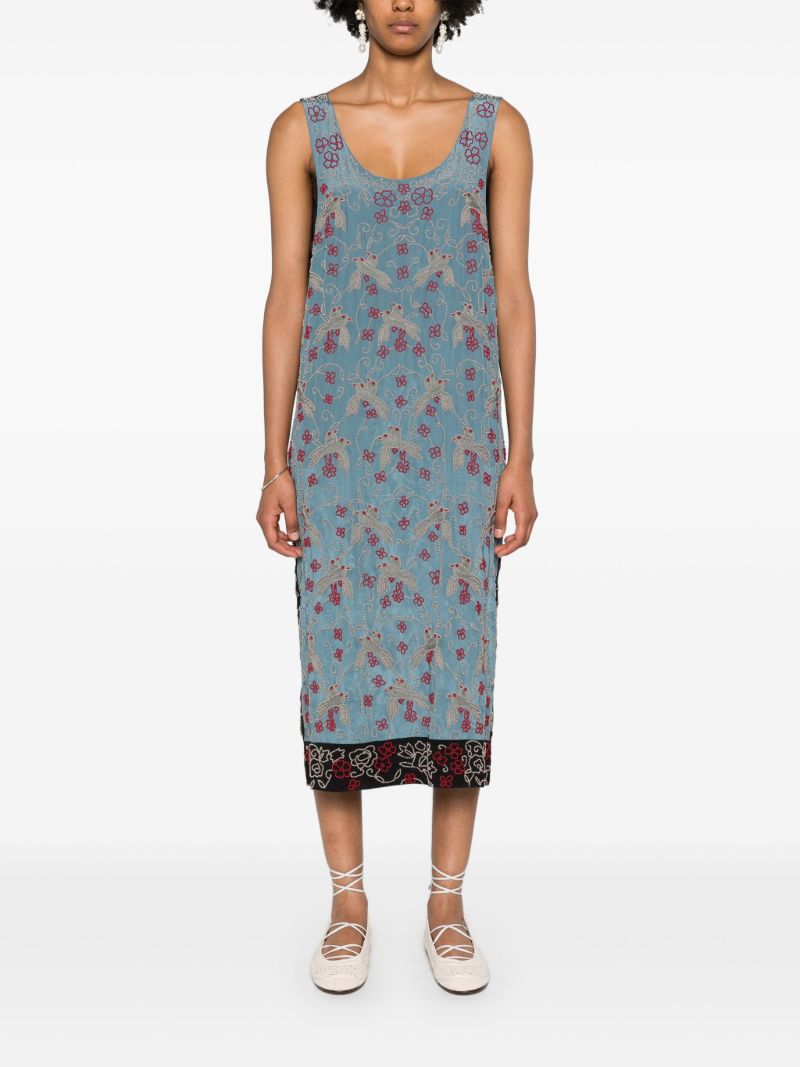 Blue Beaded Tropicbird Duo Dress