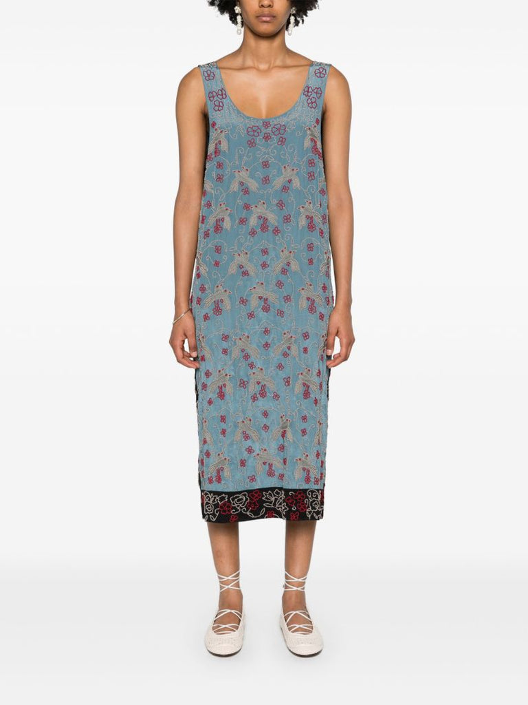 Blue Beaded Tropicbird Duo Dress
