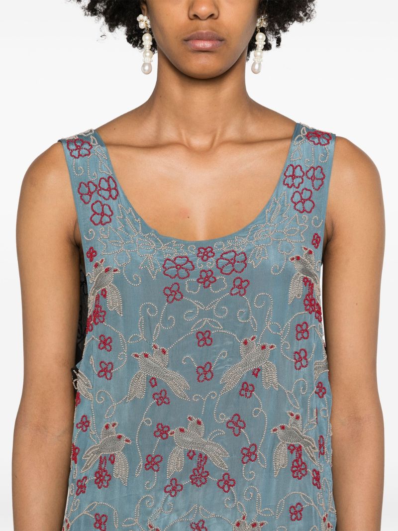 Blue Beaded Tropicbird Duo Dress
