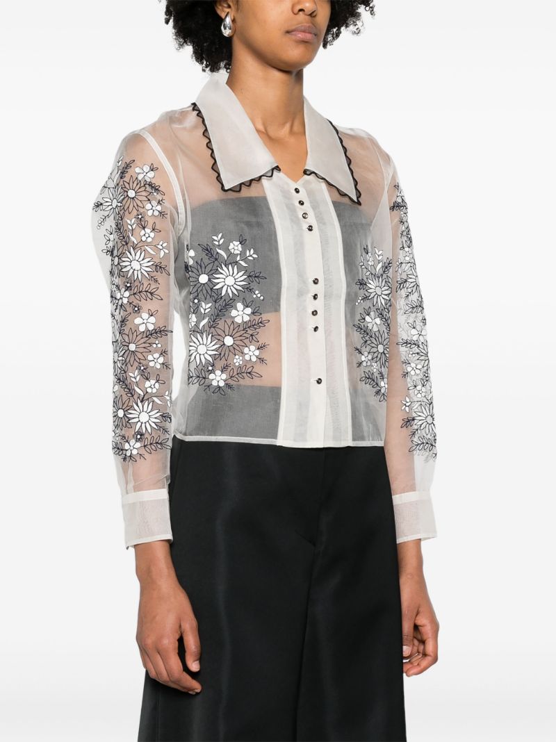 White Embroidered Pennyblack Top