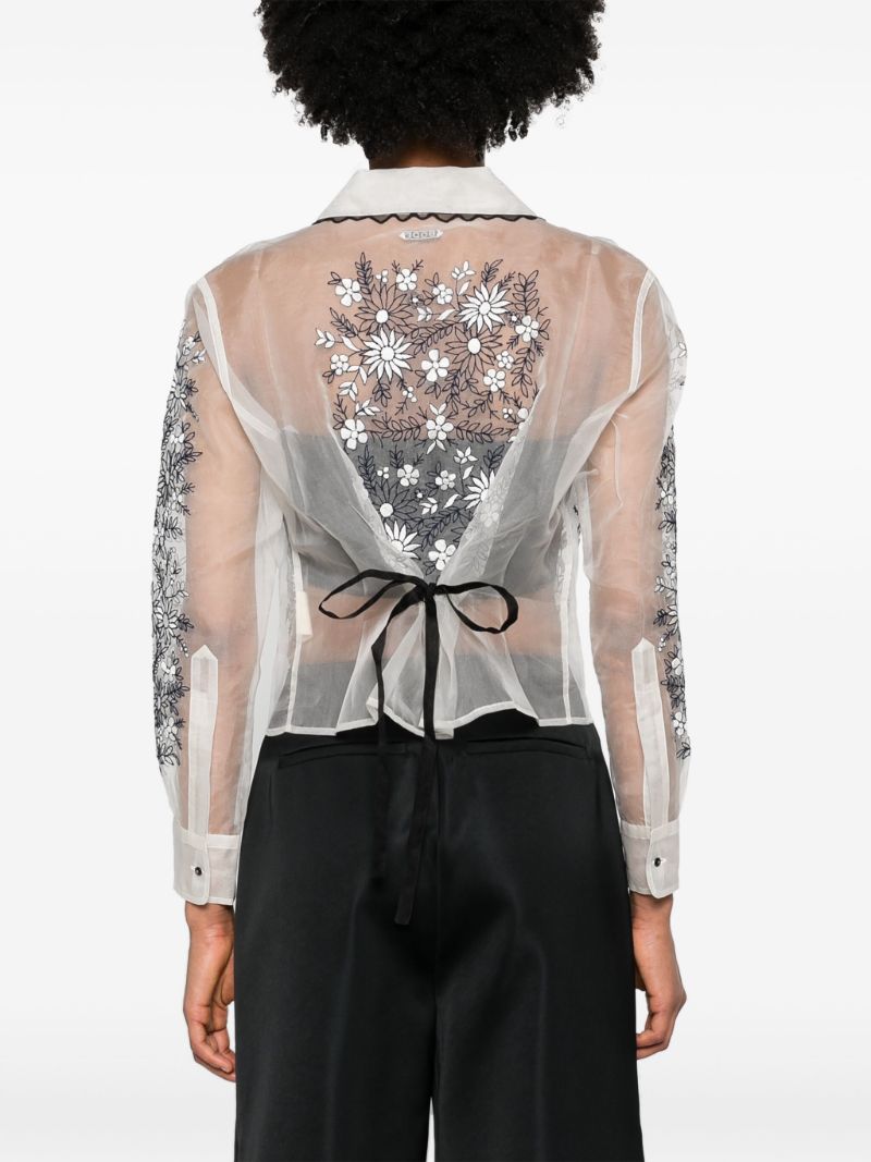 White Embroidered Pennyblack Top