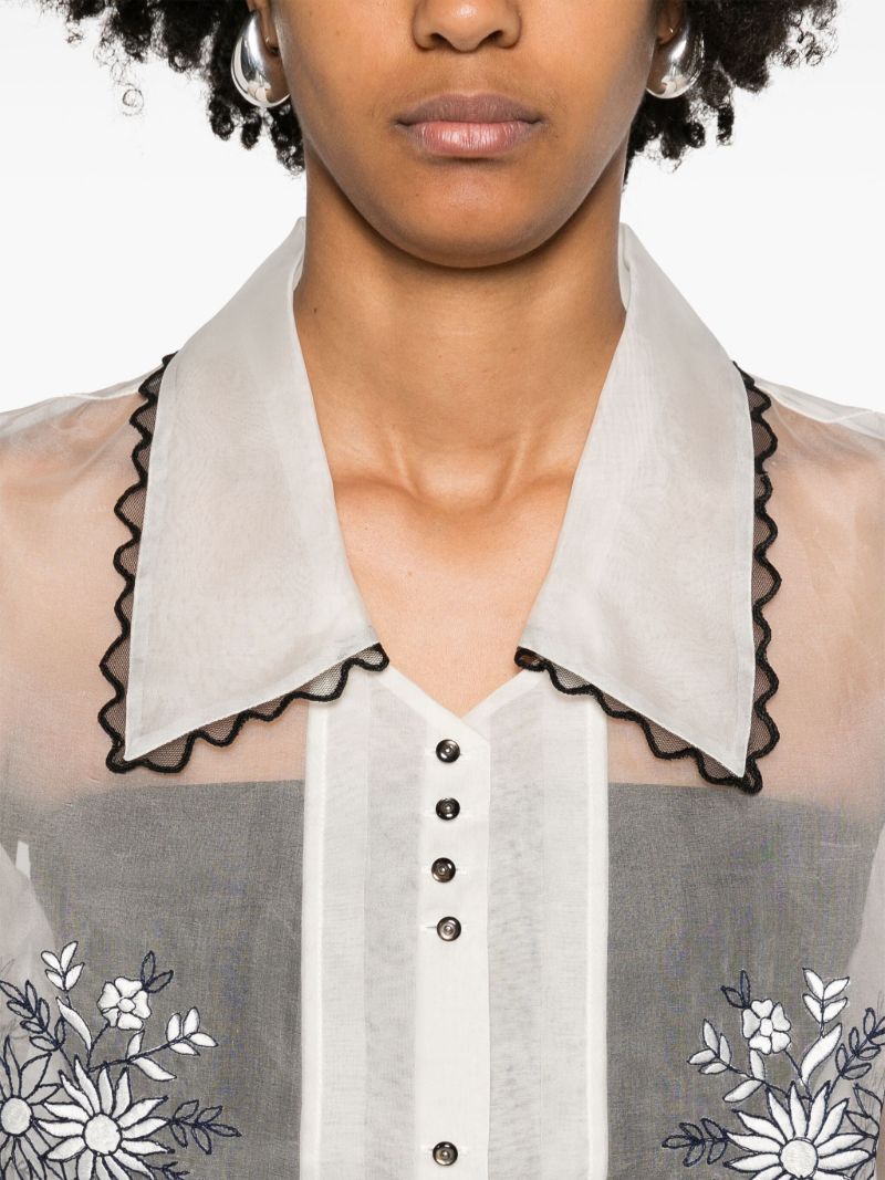 White Embroidered Pennyblack Top