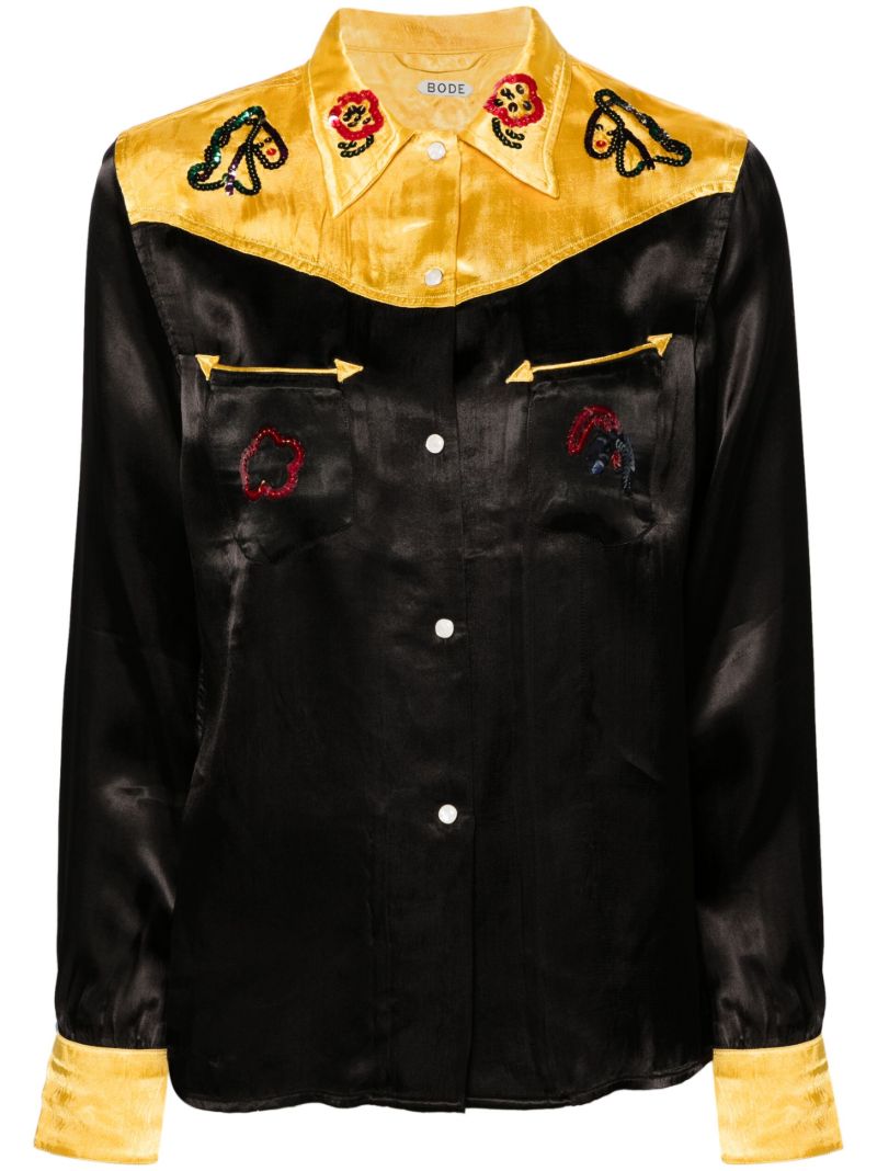 Black Sequin Rodeo Shirt
