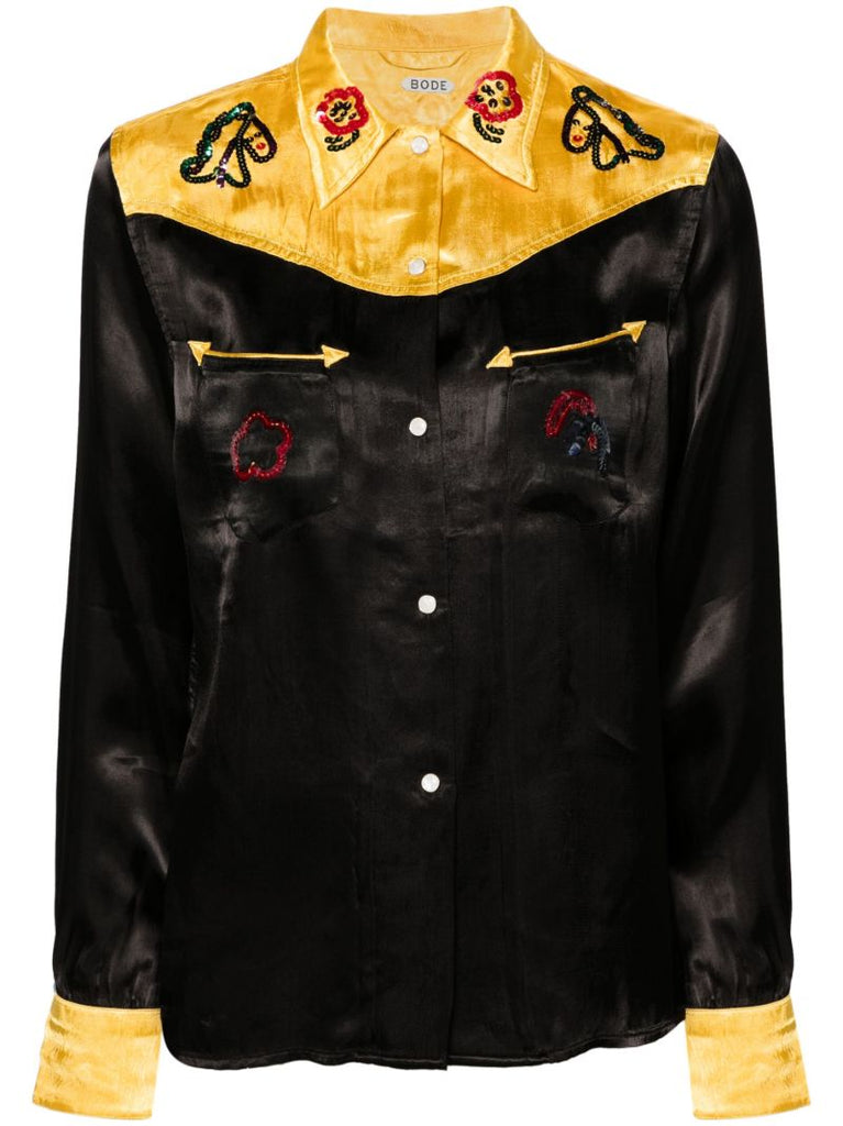 Black Sequin Rodeo Shirt