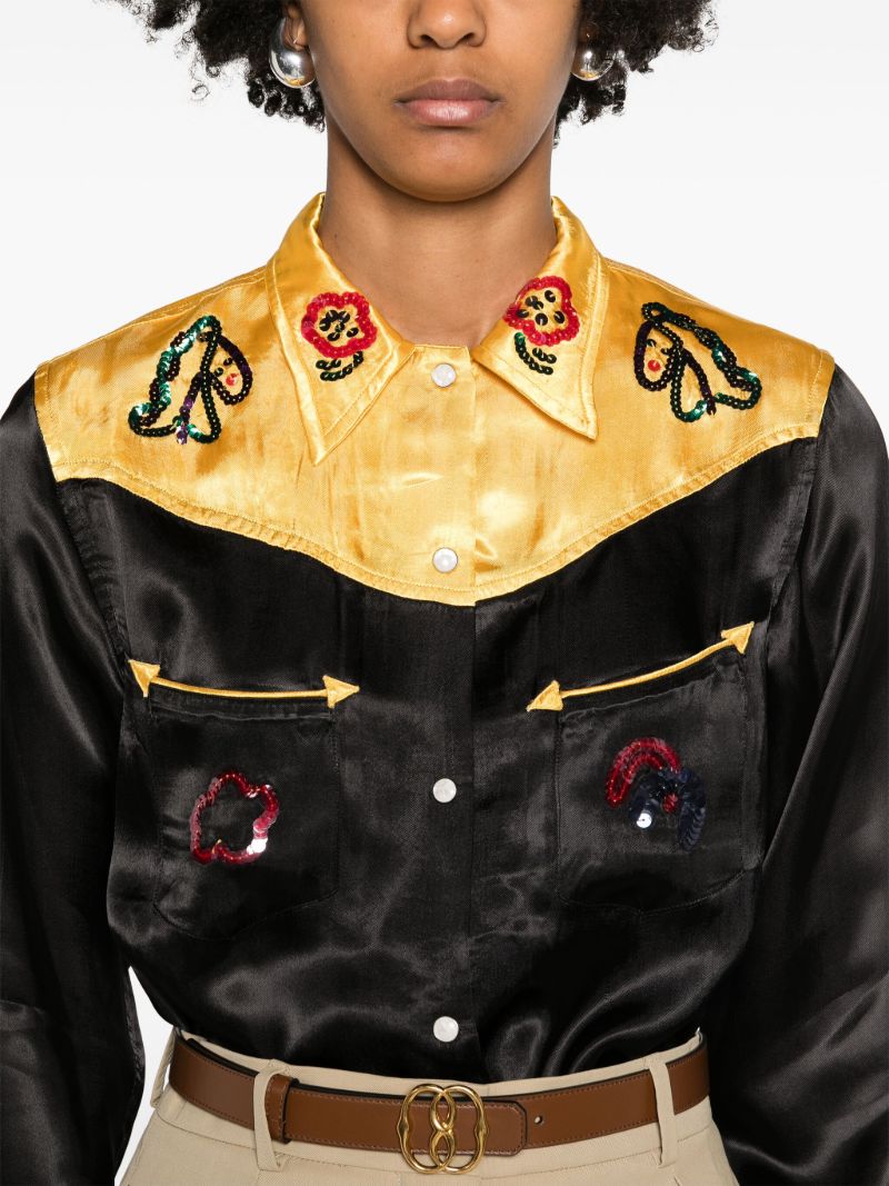 Black Sequin Rodeo Shirt