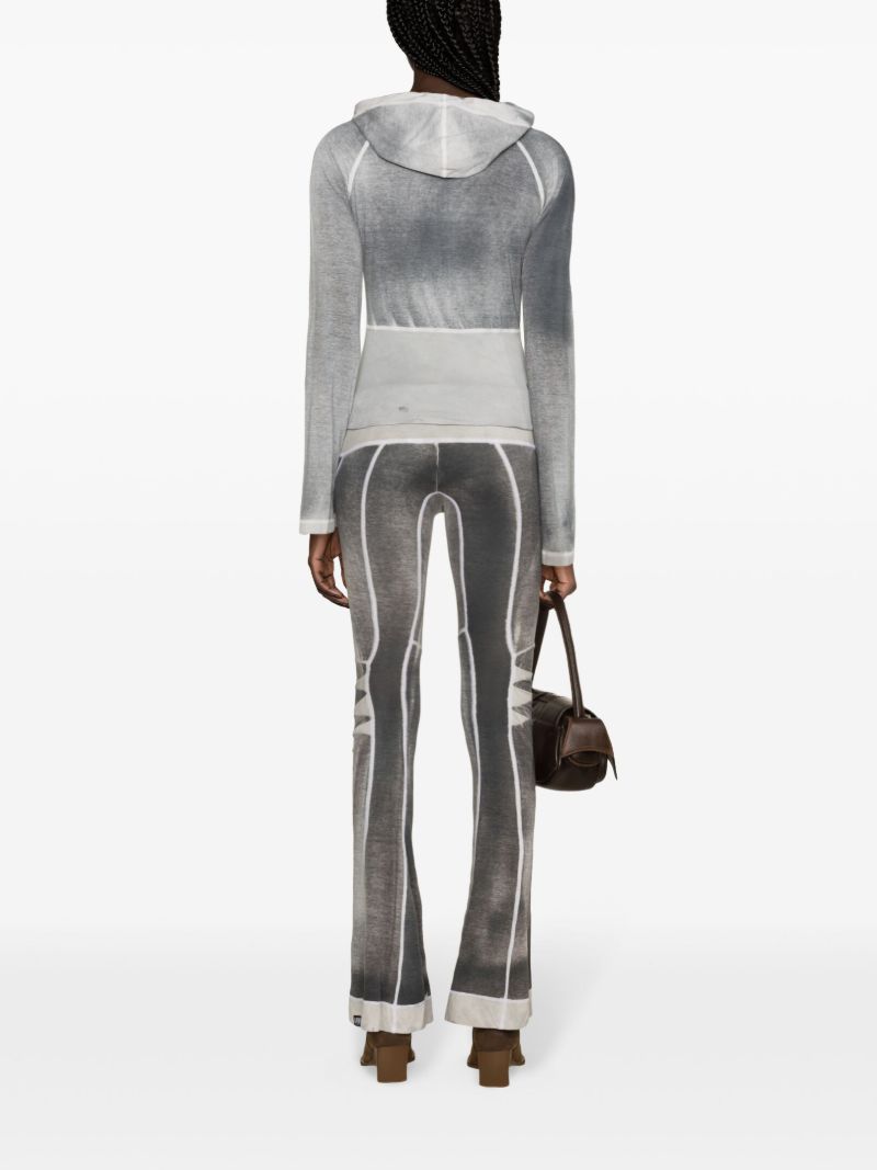 Grey Raze Panelled Cotton Hoodie