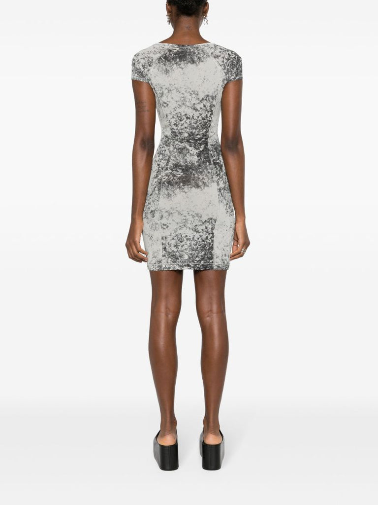 Grey Turbo Logo-print T-shirt Dress