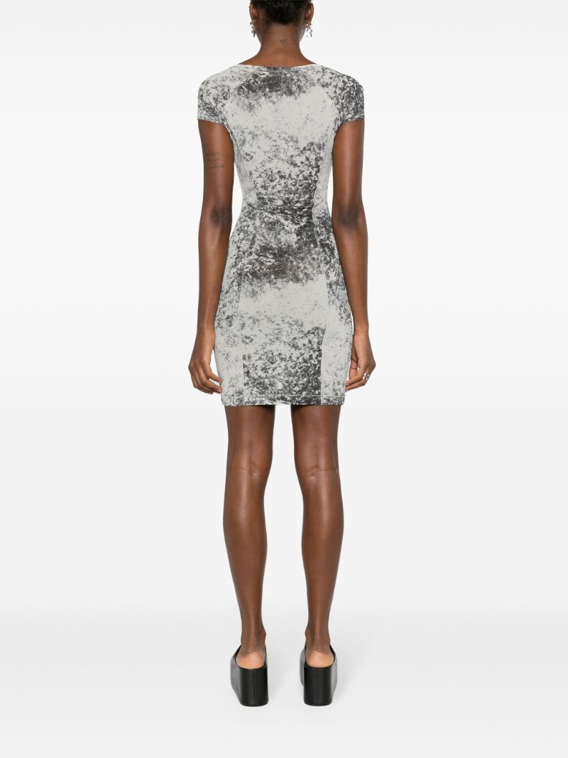 Grey Turbo Logo-print T-shirt Dress