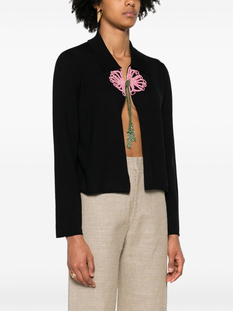 Black Beaded Abilene Cardigan