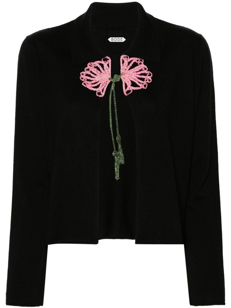 Black Beaded Abilene Cardigan