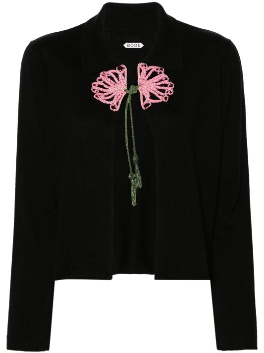 Black Beaded Abilene Cardigan