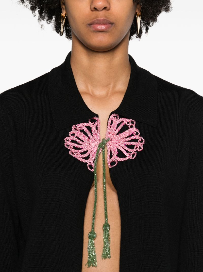 Black Beaded Abilene Cardigan