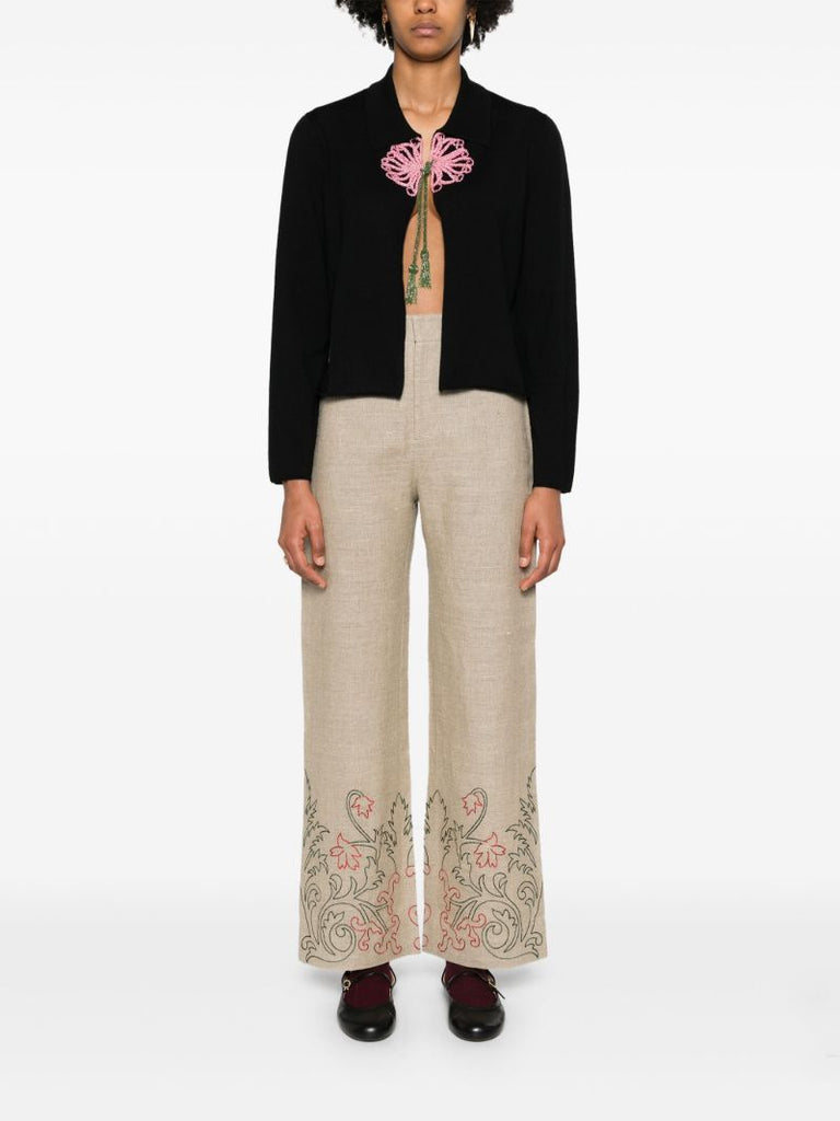 Black Beaded Abilene Cardigan