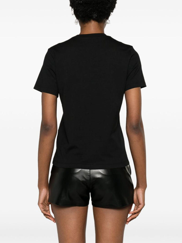 Black Logo-print Cotton T-shirt
