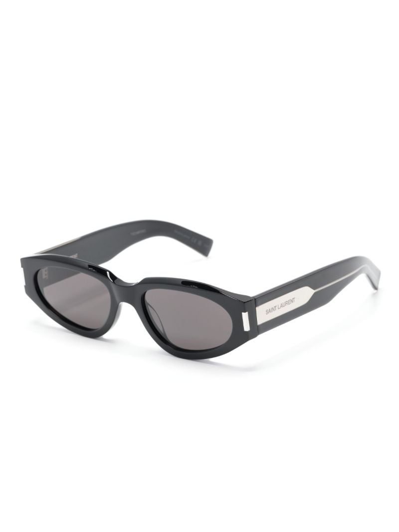 Black Tinted Logo Plaque Sunglasses