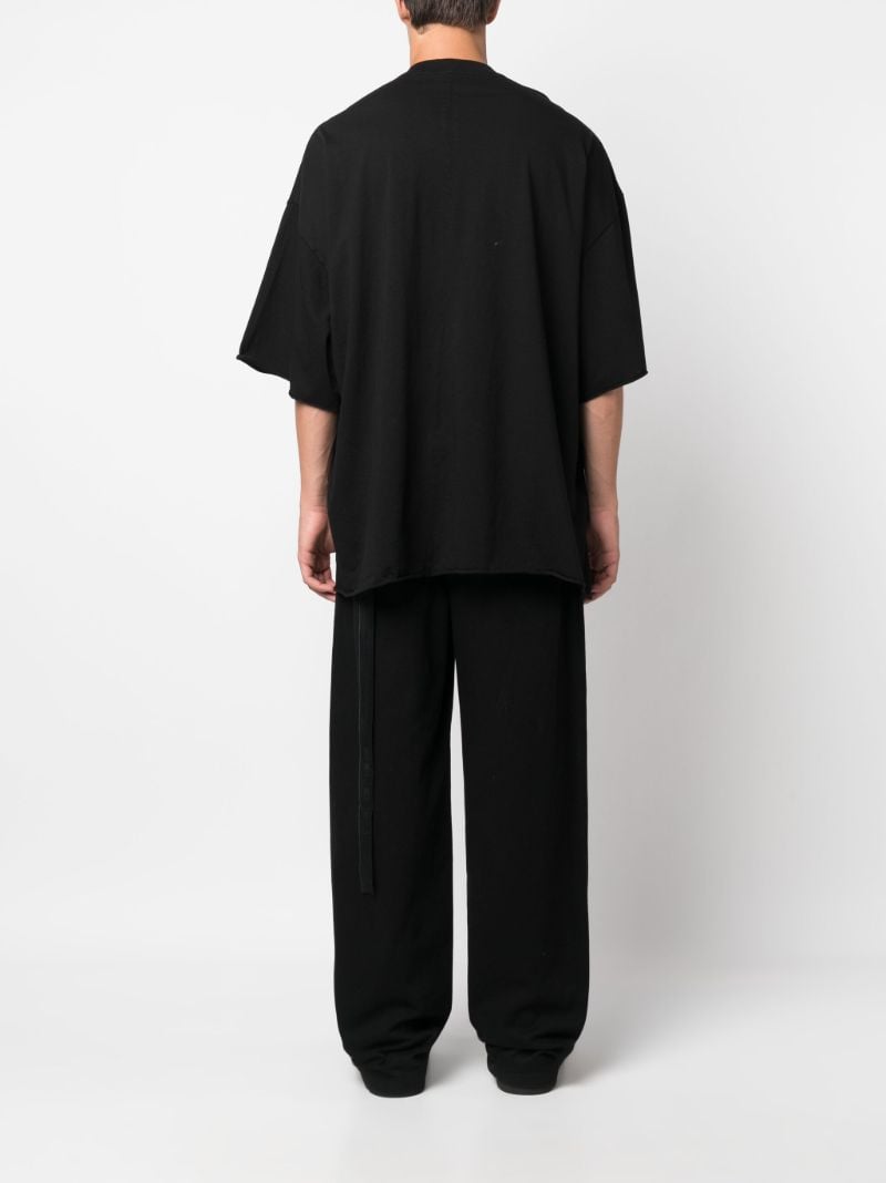Black Tommy Eyelet-detail Cotton T-shirt