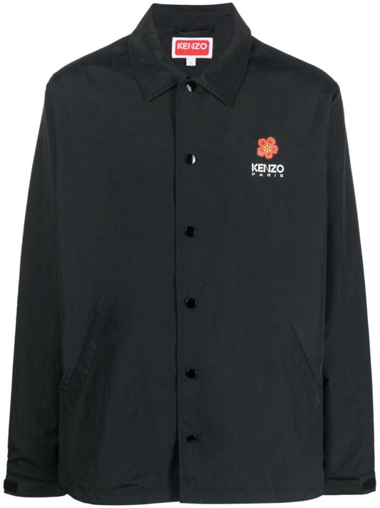 Black Boke Flower Coach Jacket