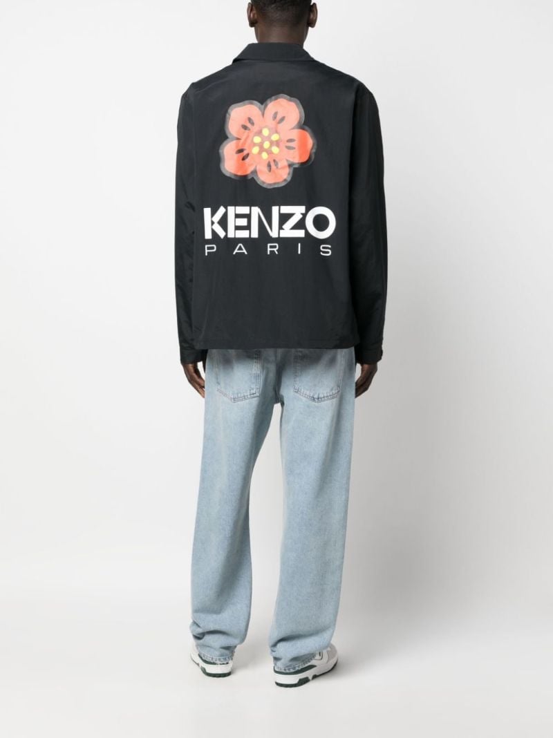 Black Boke Flower Coach Jacket