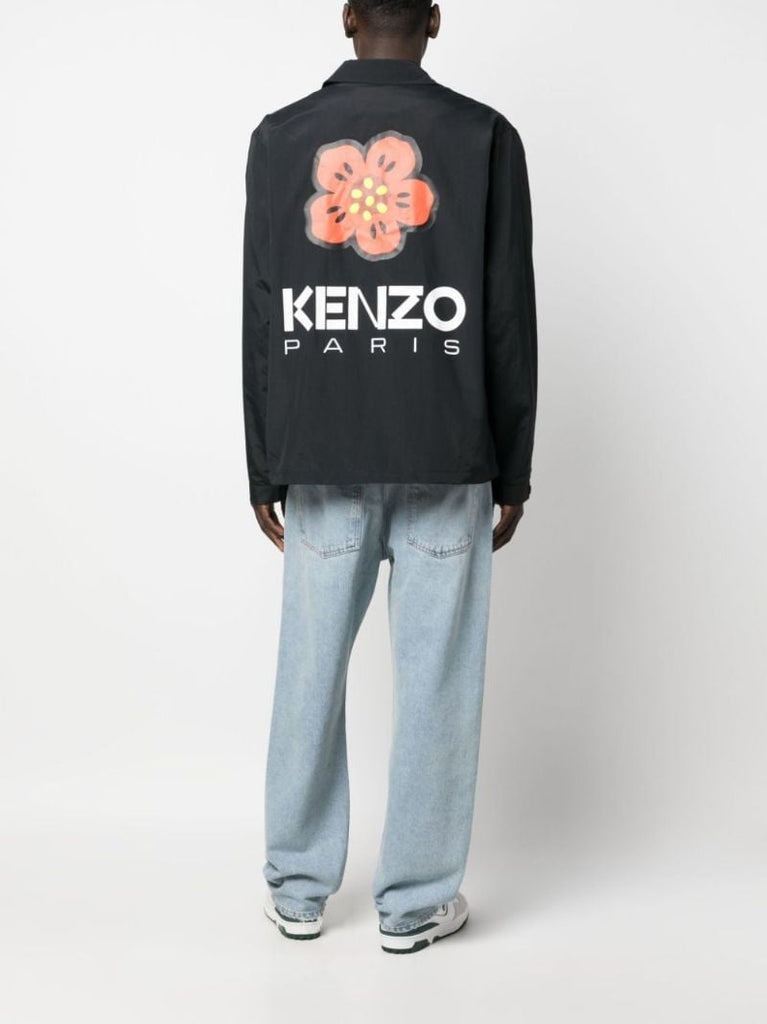 Black Boke Flower Coach Jacket
