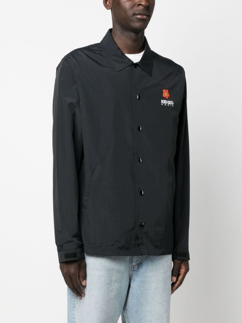 Black Boke Flower Coach Jacket