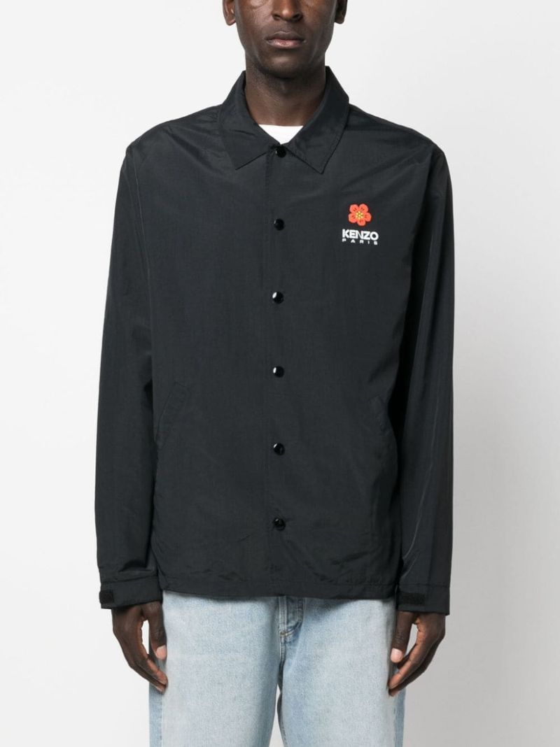 Black Boke Flower Coach Jacket
