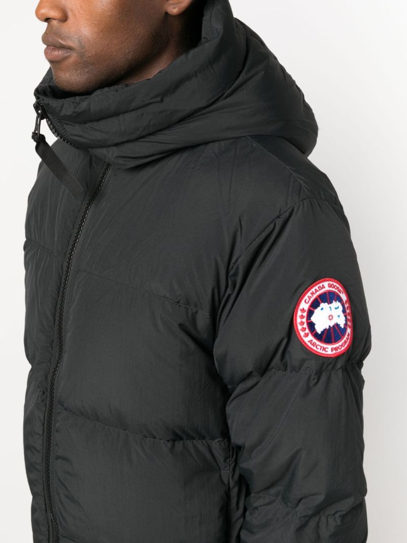 Black Lawrence Hooded Quilted Coat