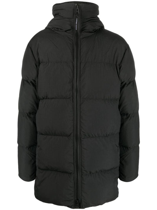 Black Lawrence Hooded Quilted Coat