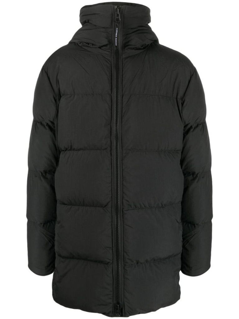 Black Lawrence Hooded Quilted Coat