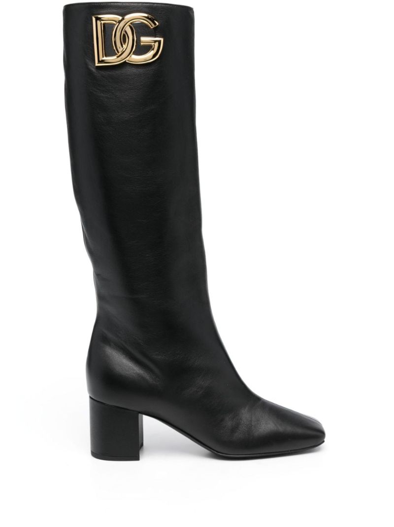 Black Jackie 60 Leather Boots