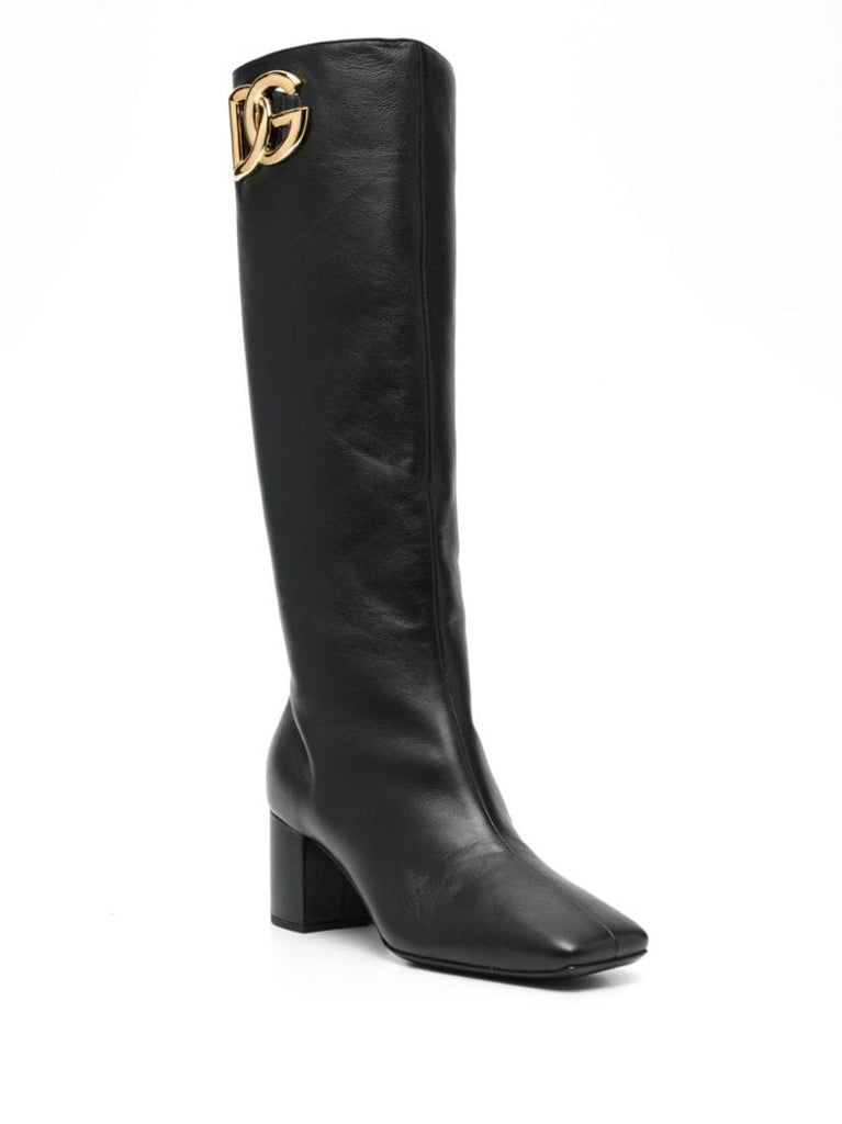 Black Jackie 60 Leather Boots