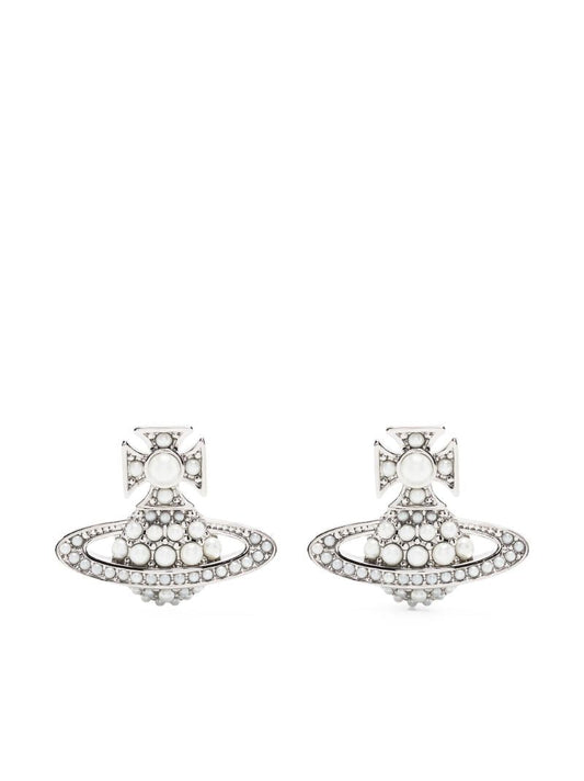 Silver-tone Luzia Bas Relief Stud Earrings