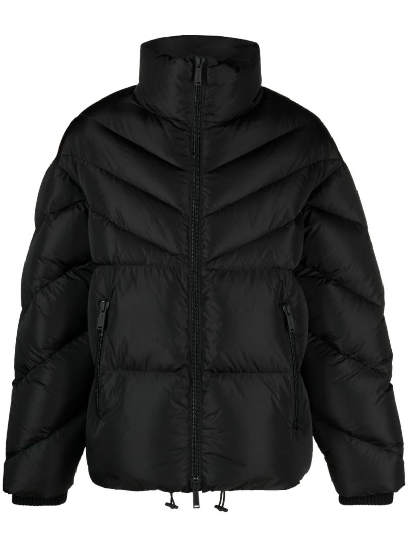 Black Feather-down Padded Jacket