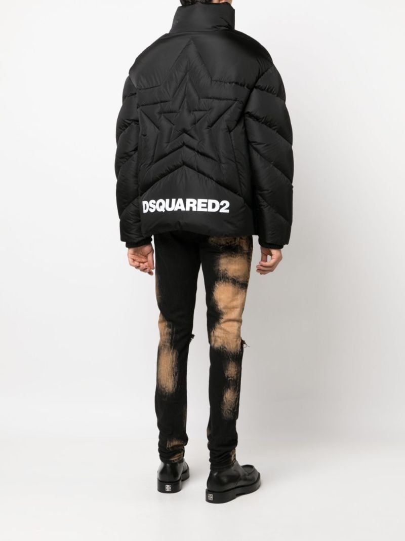 Black Feather-down Padded Jacket