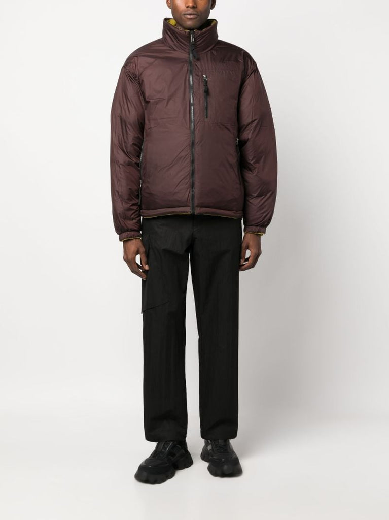 Green Logo-embroidered Corduroy Puffer Jacket