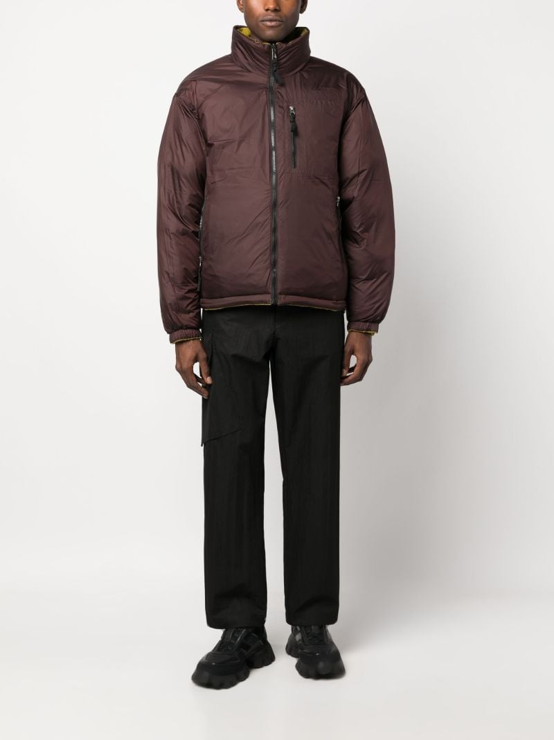 Green Logo-embroidered Corduroy Puffer Jacket