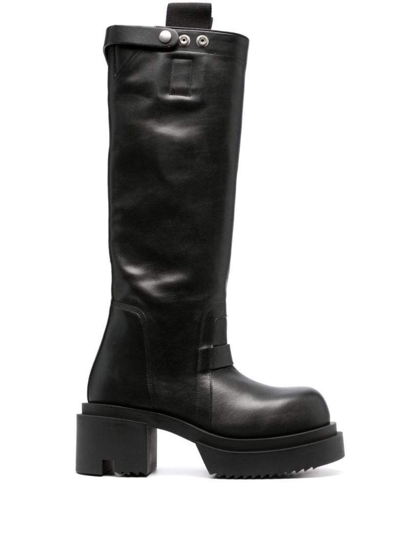 Black Bogun 80 Knee-high Leather Boots