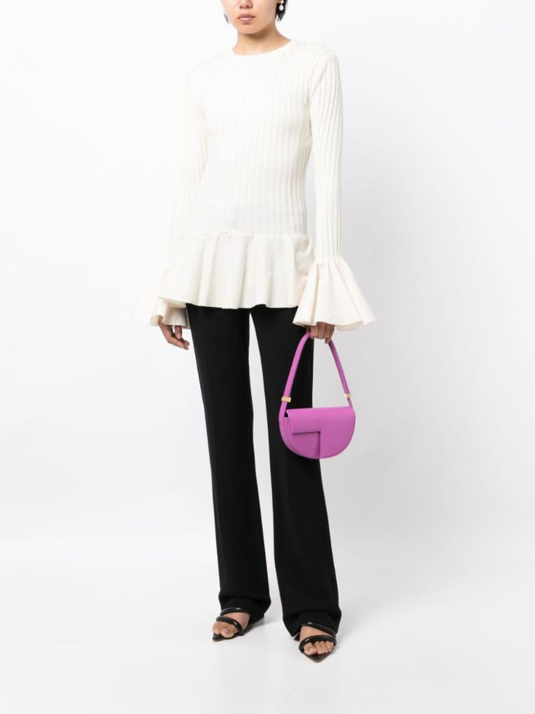 Purple Le Patou Leather Shoulder Bag