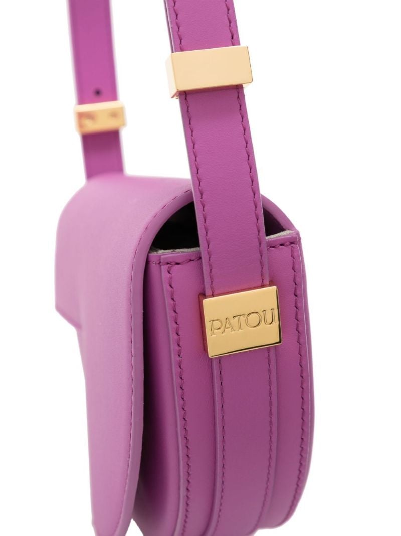 Purple Le Patou Leather Shoulder Bag