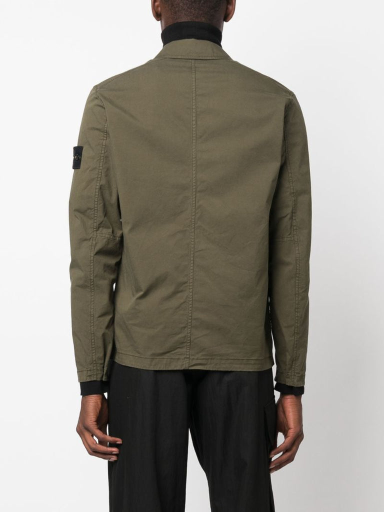 Green Cotton Shirt Jacket