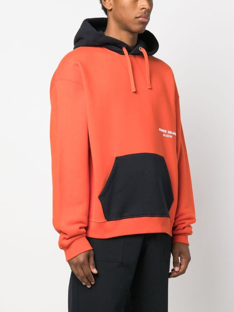 Orange Marina Cotton Hoodie