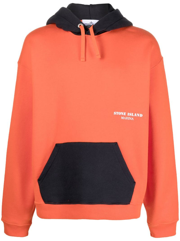 Orange Marina Cotton Hoodie