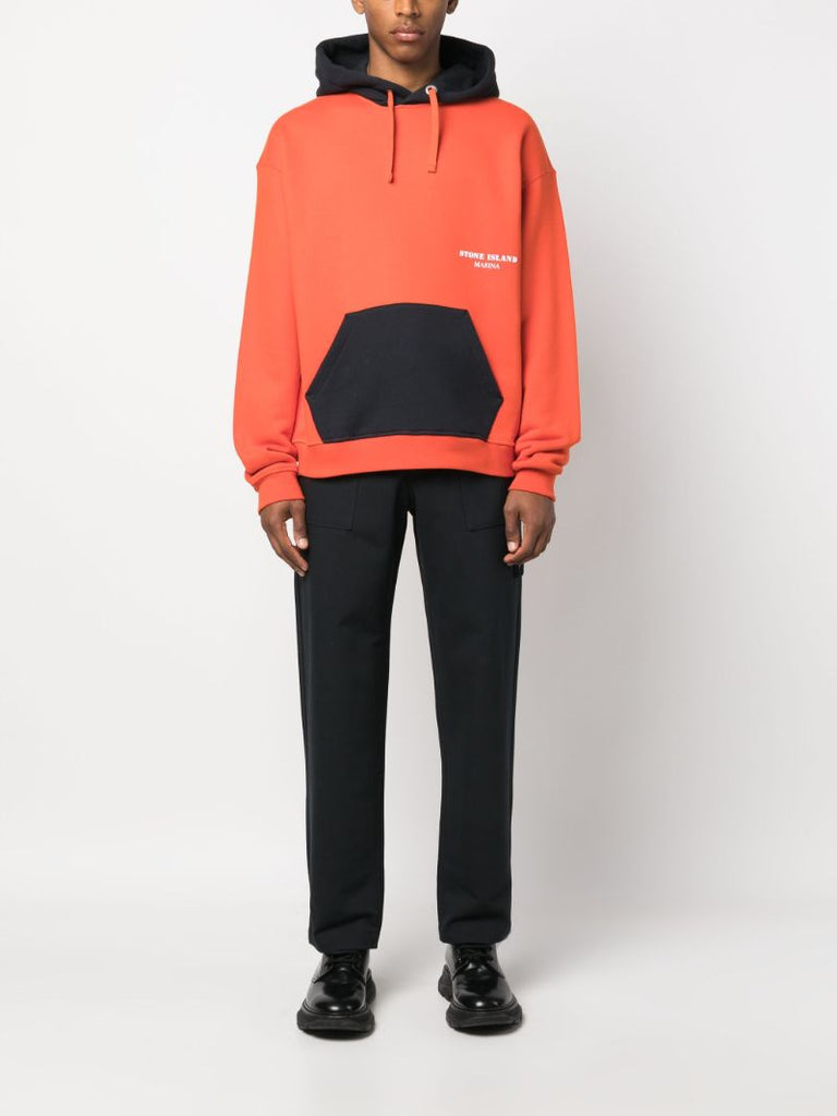 Orange Marina Cotton Hoodie