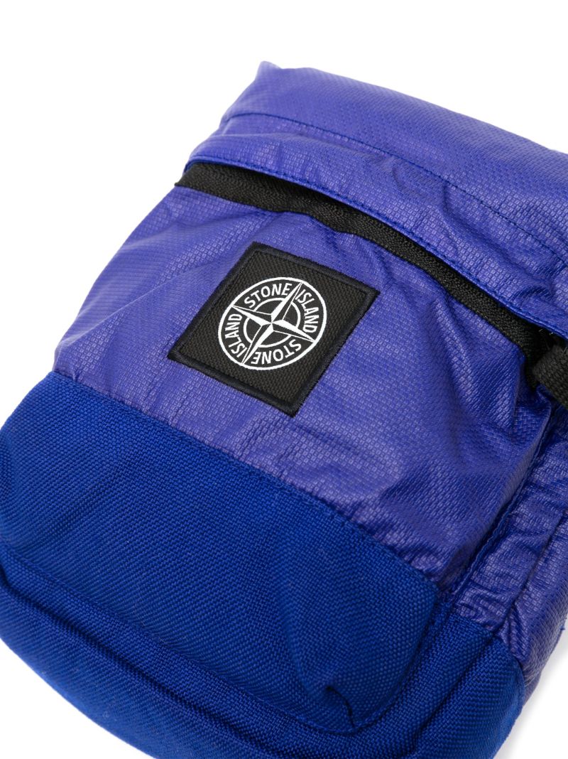 Blue Mussola Gommata Cross Body Bag