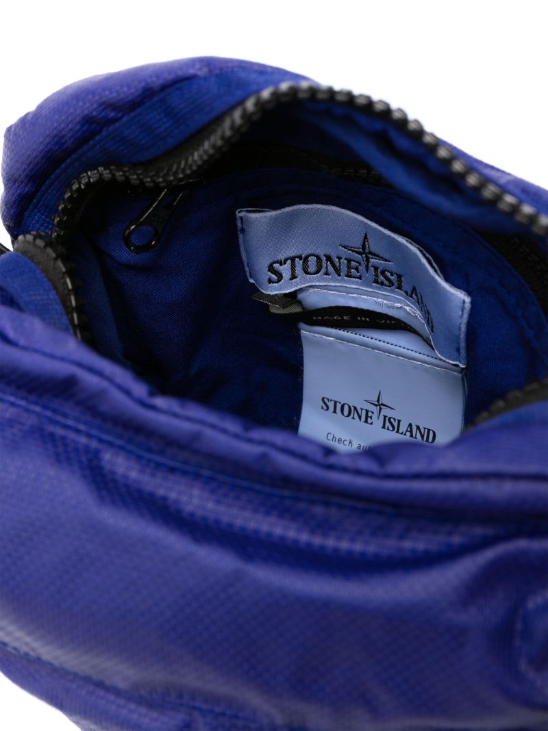 Blue Mussola Gommata Cross Body Bag