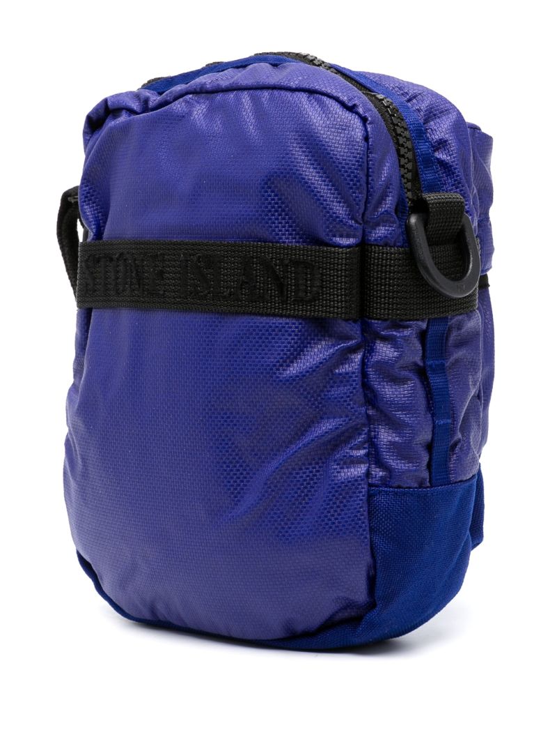 Blue Mussola Gommata Cross Body Bag