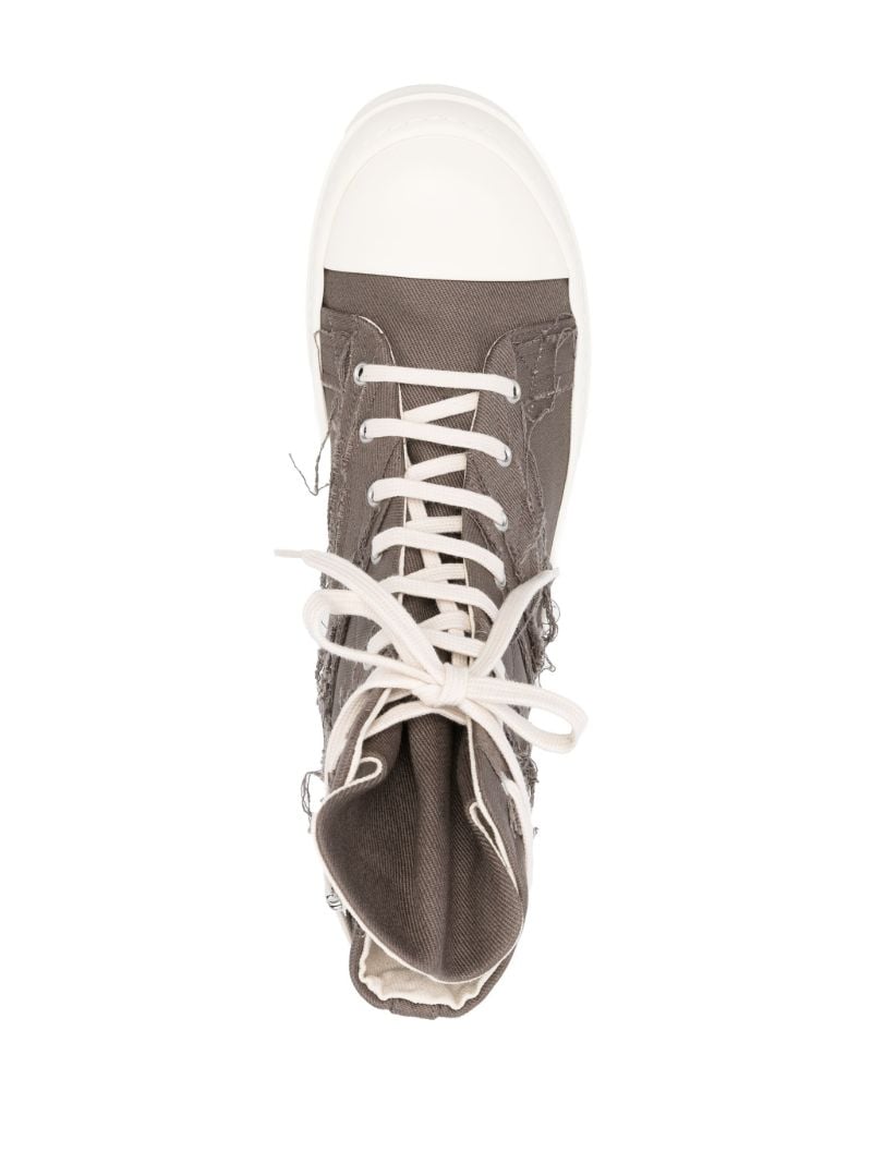 Grey Slashed Denim Sneakers