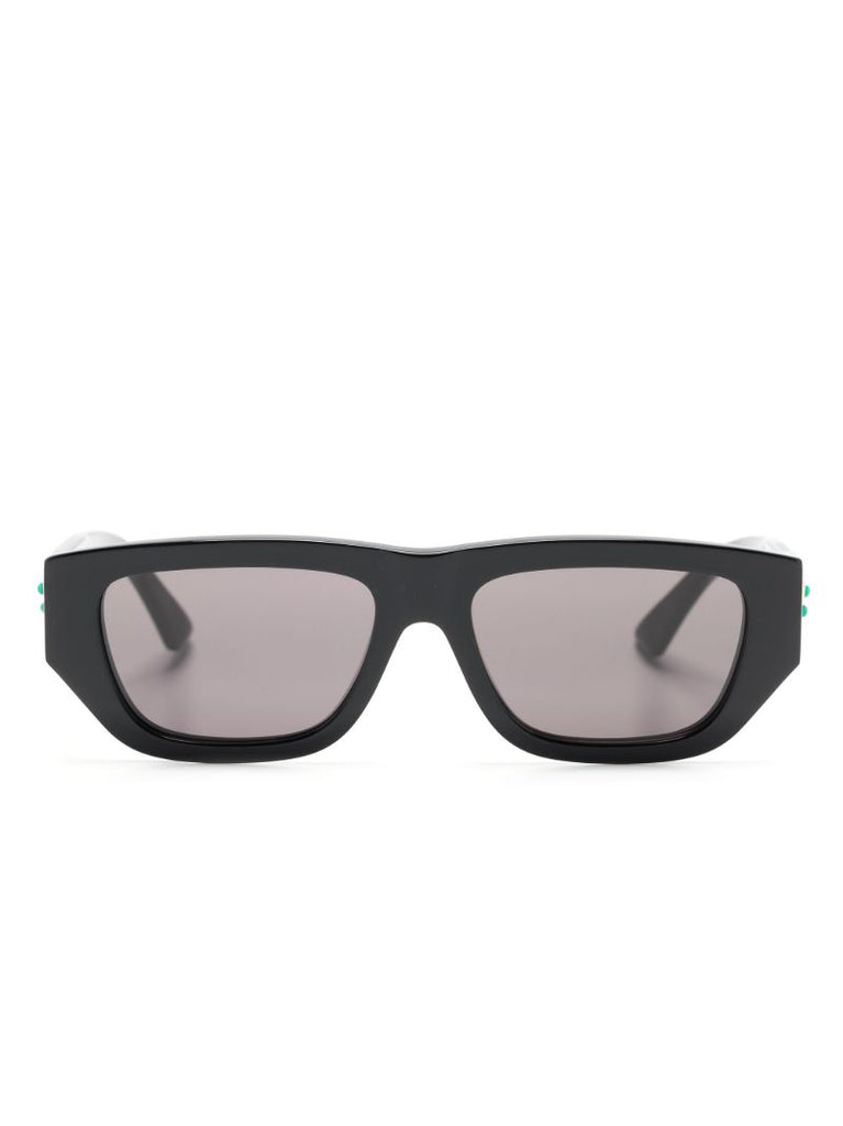Black Bolt Stone-effect Rectangle-frame Sunglasses