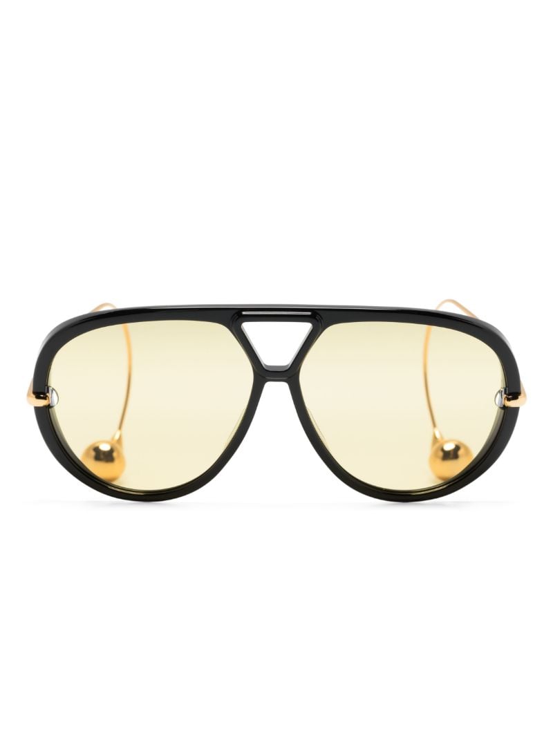 Black Drops Pilot-frame Sunglasses