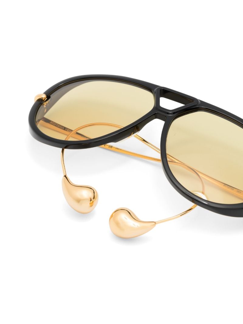 Black Drops Pilot-frame Sunglasses